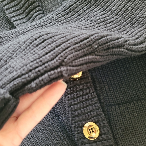 St. John Shawl Collar Sweater Cardigan Gold Buttons M - Picture 8 of 11